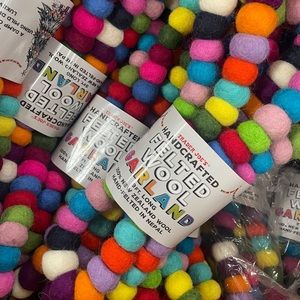 5pk Trader Joe's Wool Pom Pom Garland